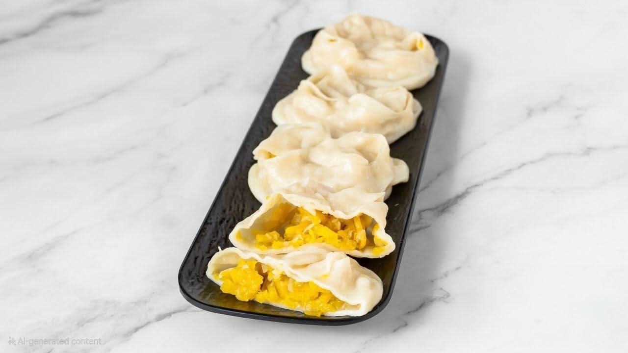 Manty with pumpkin served at Mazali